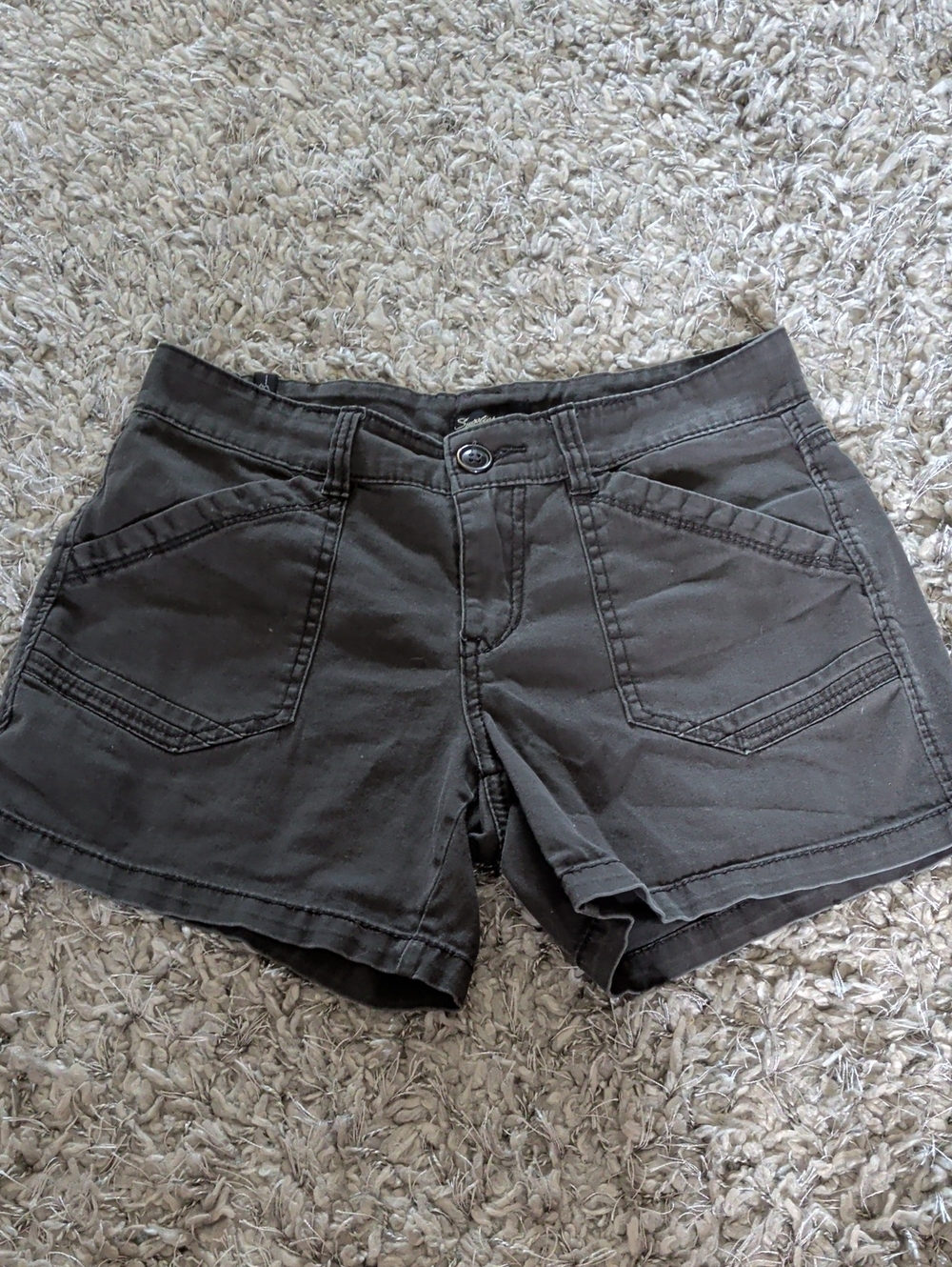 Women's Dark Gray Cargo Pocket Shorts